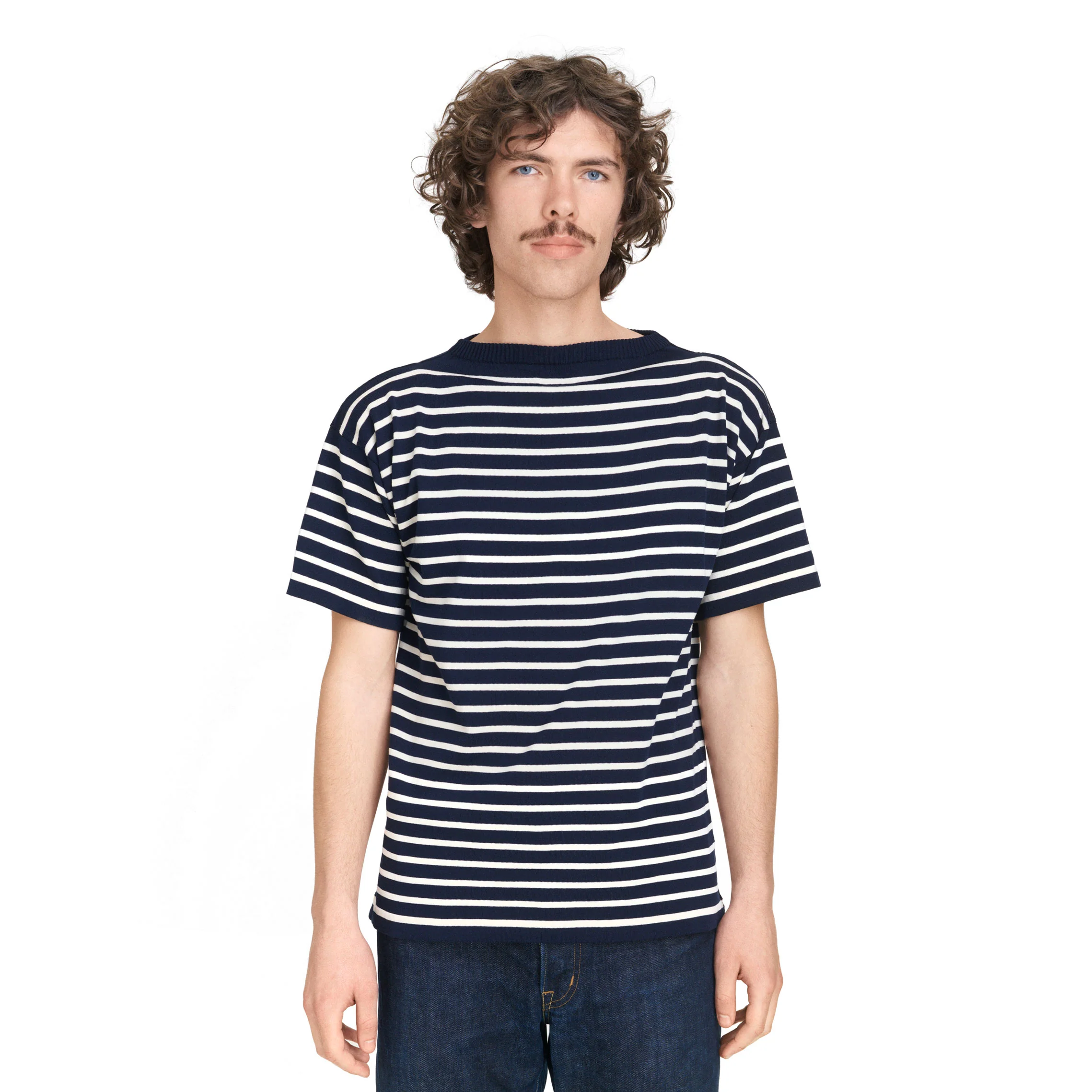 Boatsman Short Petroleum/Raw Cotton Stripe - Image 4
