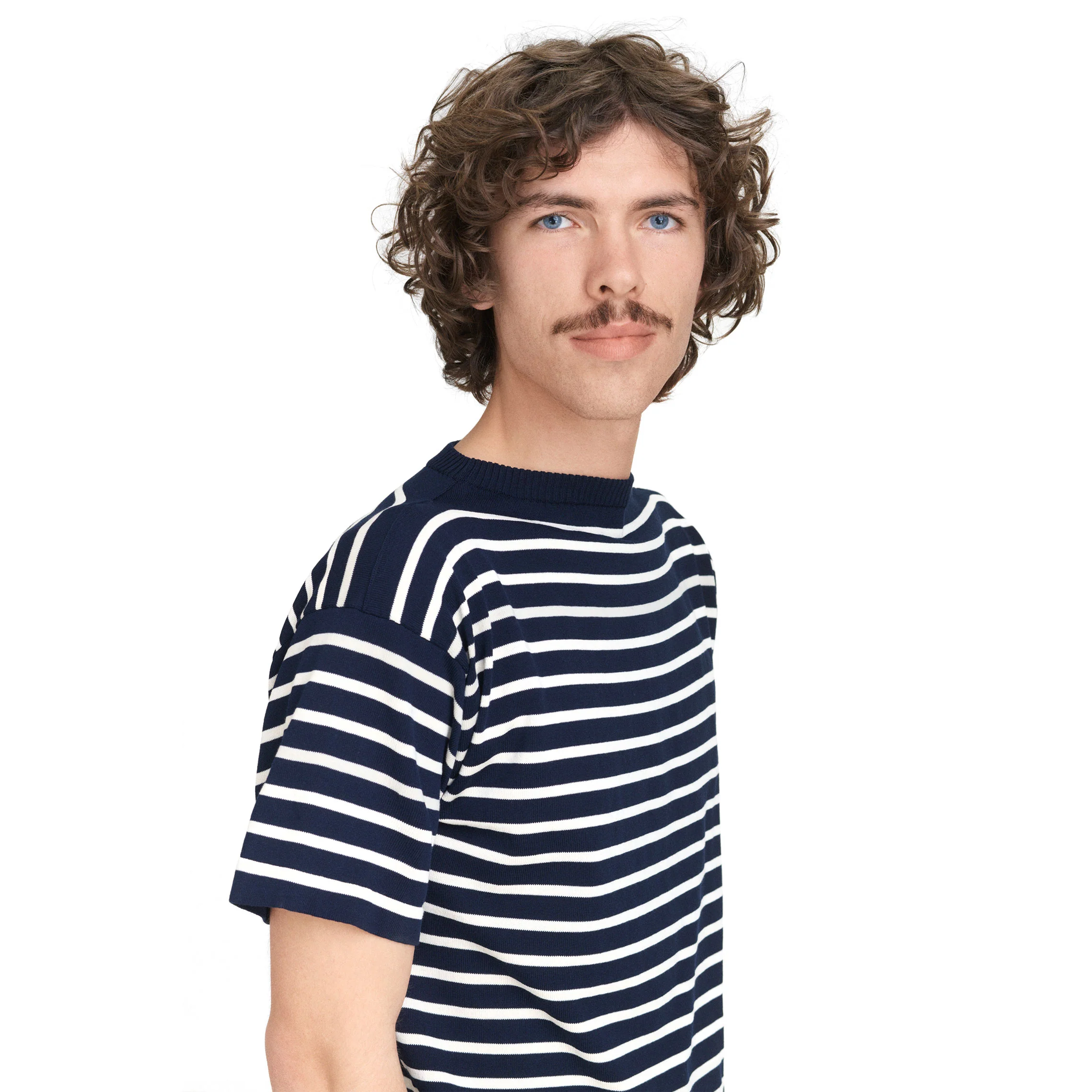 Boatsman Short Raw Cotton/Royal Blue Stripe - Image 5