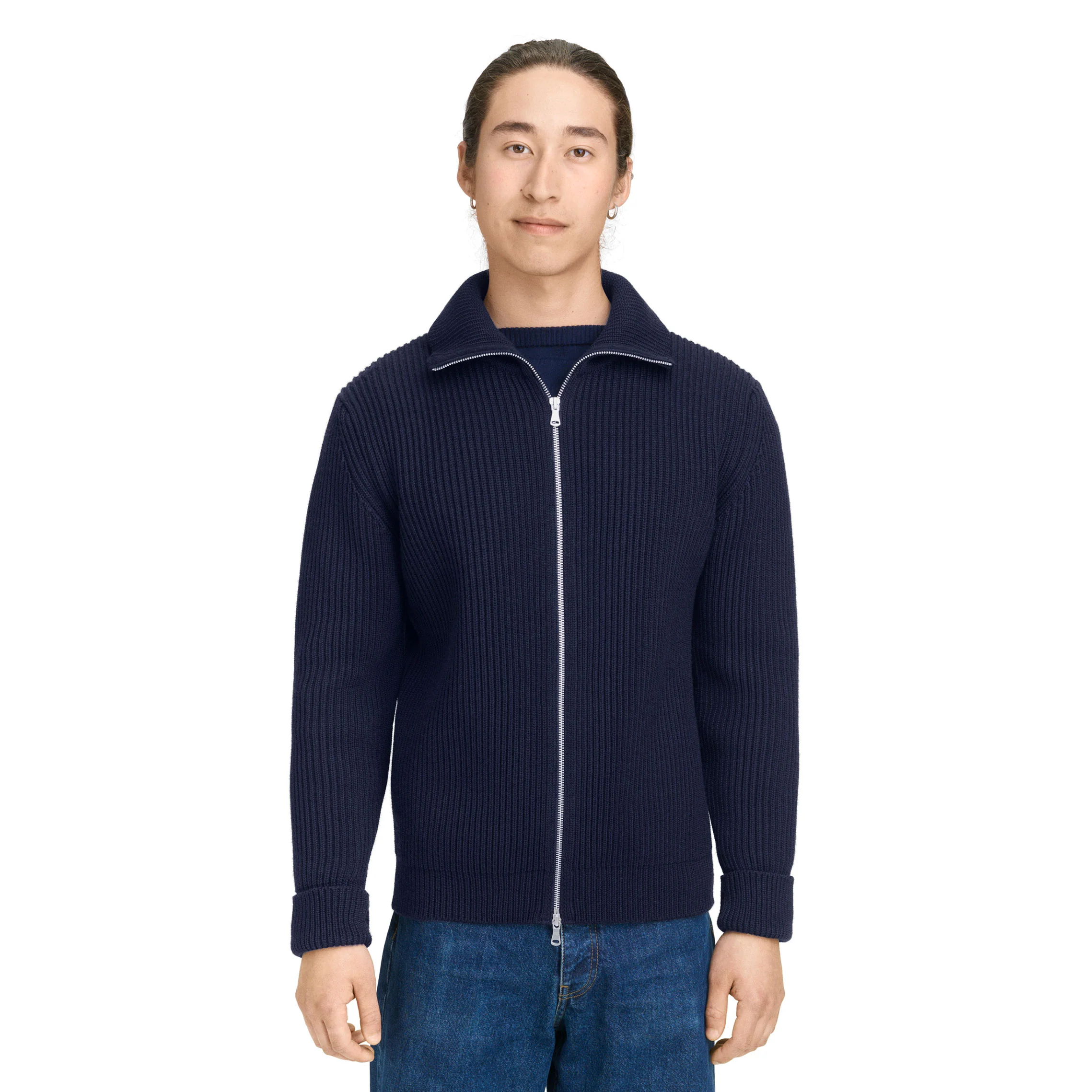 Navy Full-Zip Light Indigo - Image 3
