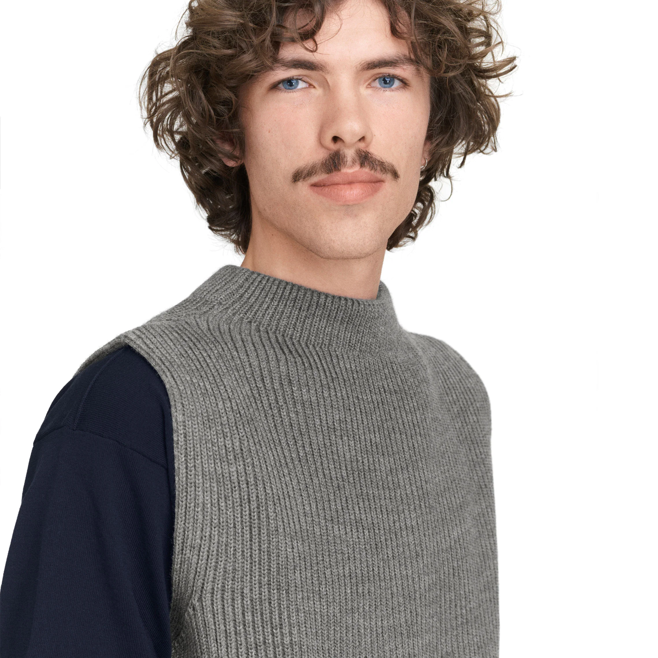 Navy Vest Grey - Image 4